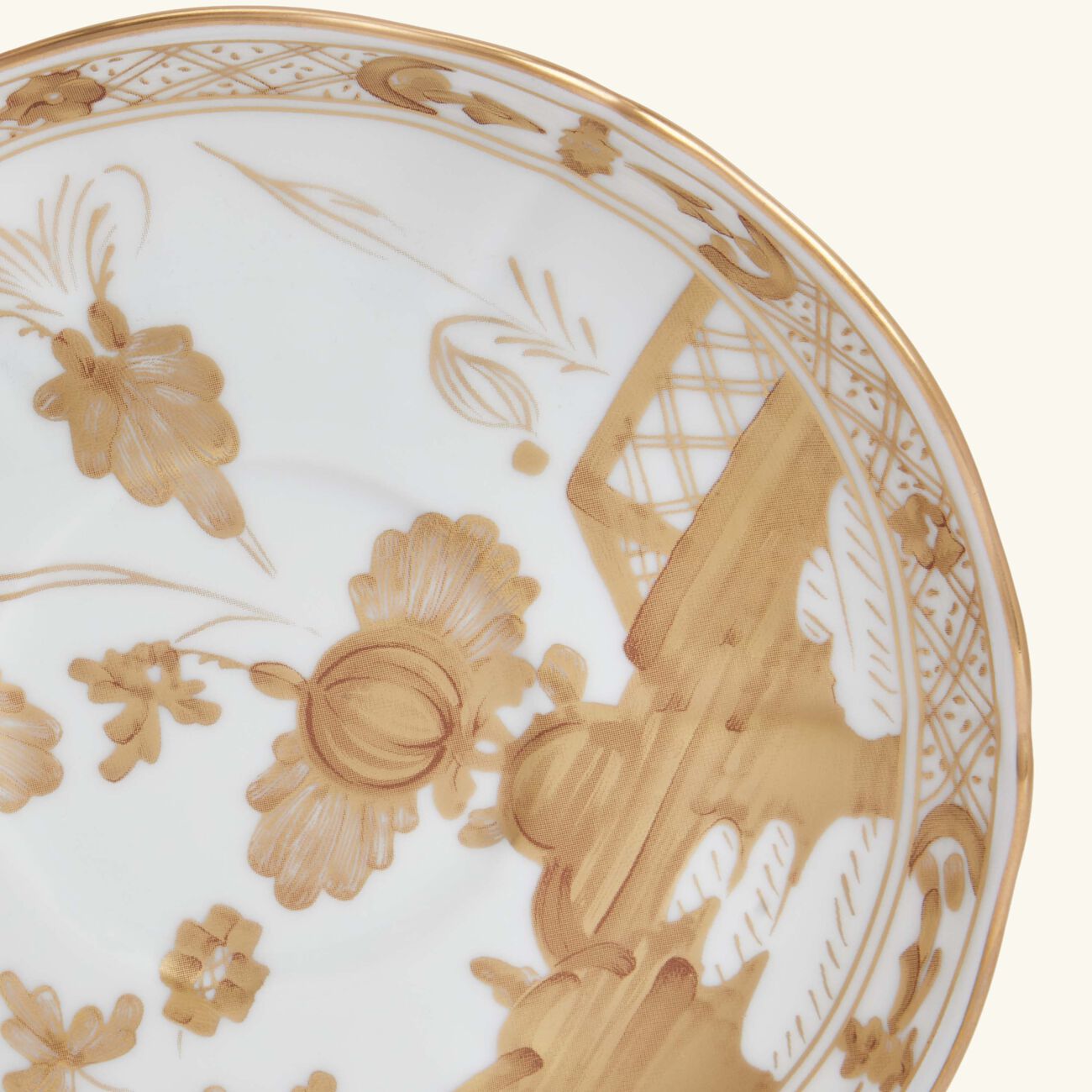 ginori 1735 oriente italiano tea saucer gold