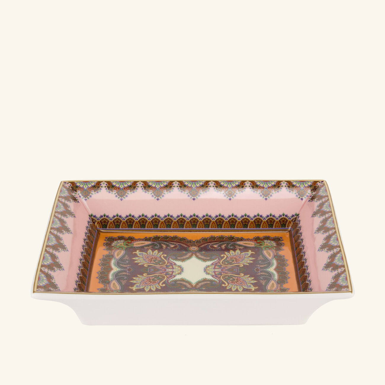etro thistle rectangular tray pink