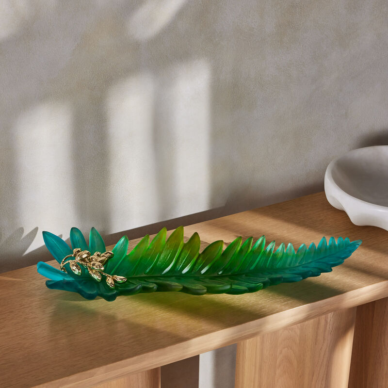 daum palm beach centerpiece blue limited edition