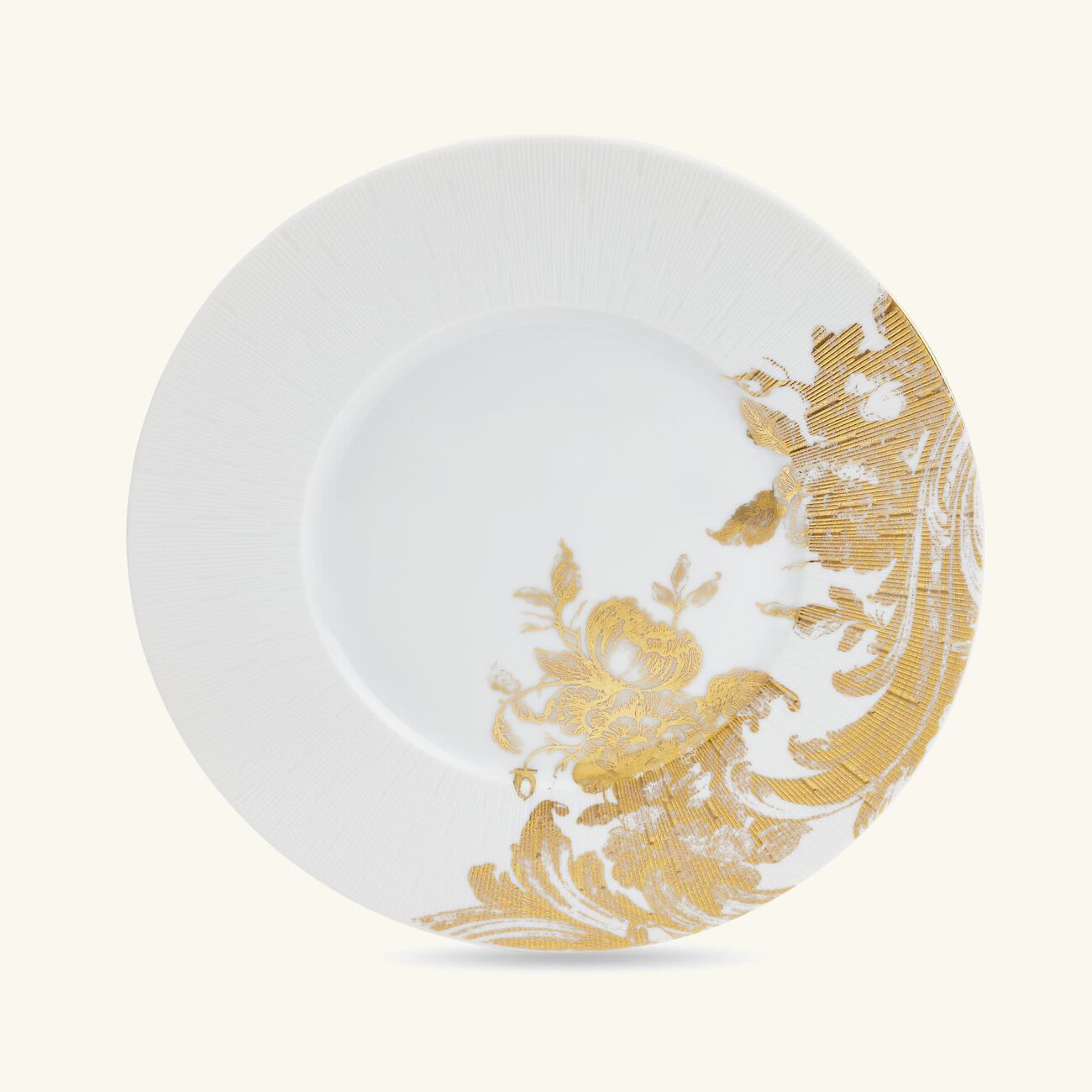 هافيلاند طبق الحلويات ستانيسلاس دائري ذهبي 24 سم