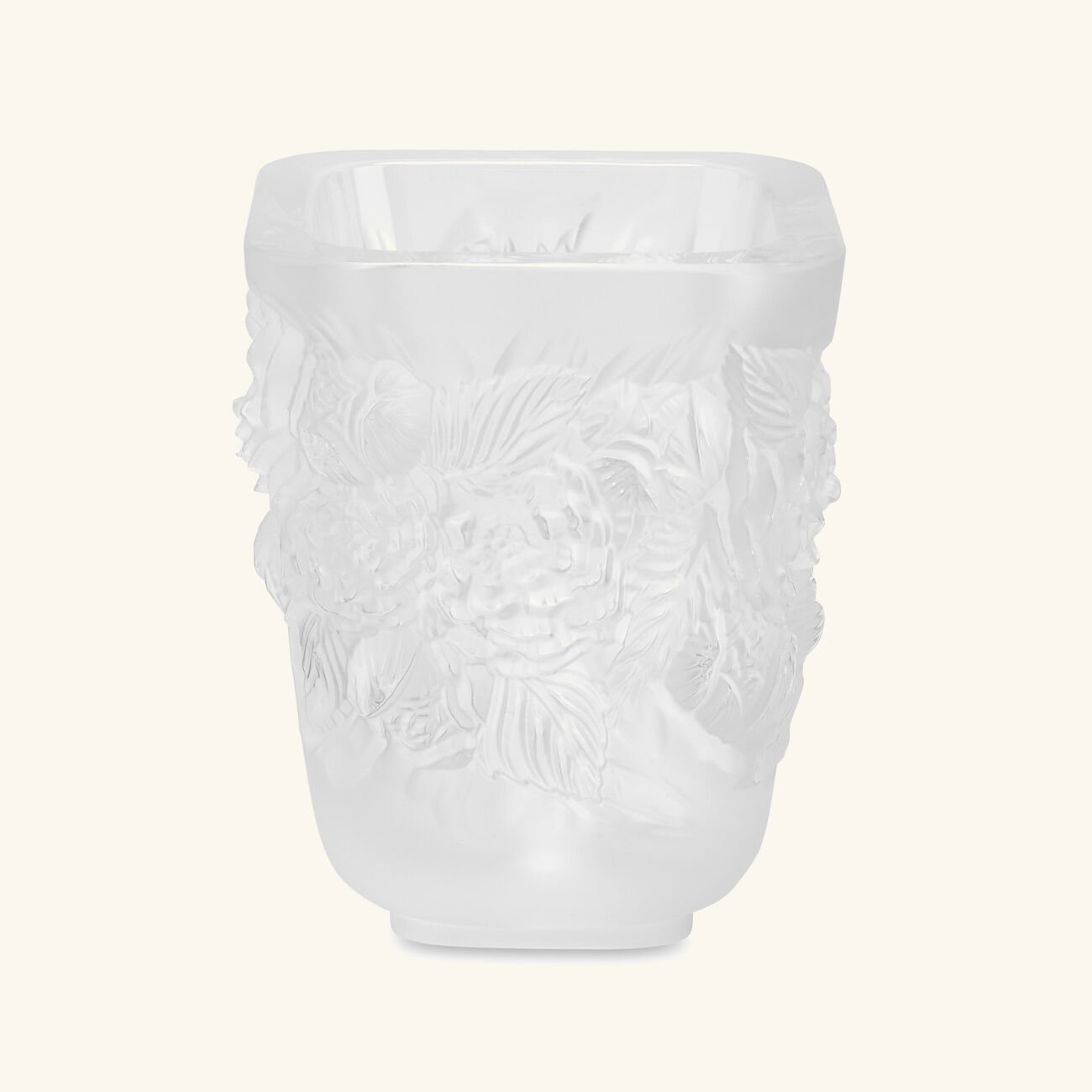 lalique pivoines vase mini clear
