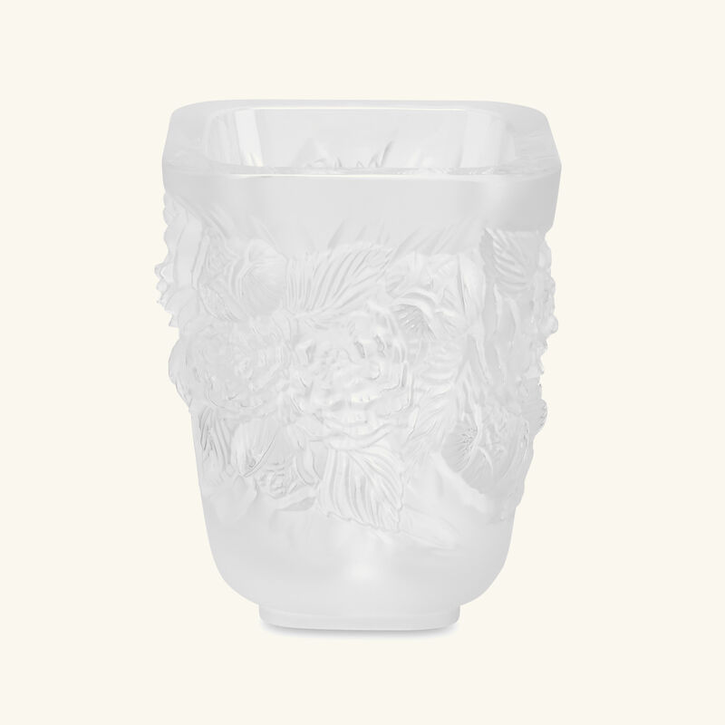 lalique pivoines vase mini clear