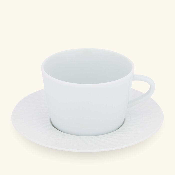 bernardaud twist tea cup   saucer white