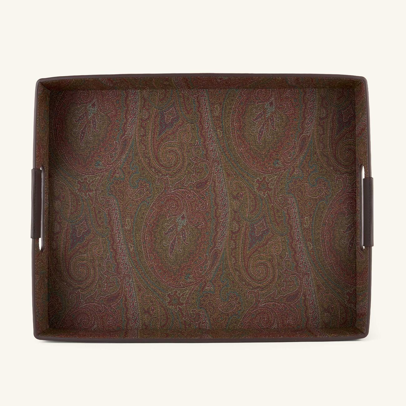 etro arnica serving tray square brown 41x32cm