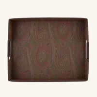 etro arnica serving tray square brown 41x32cm