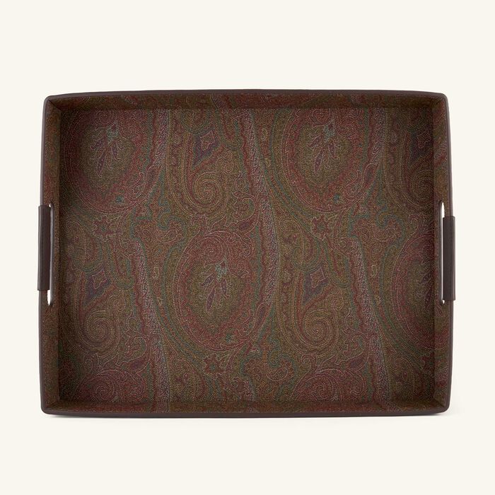 etro arnica serving tray square brown 41x32cm