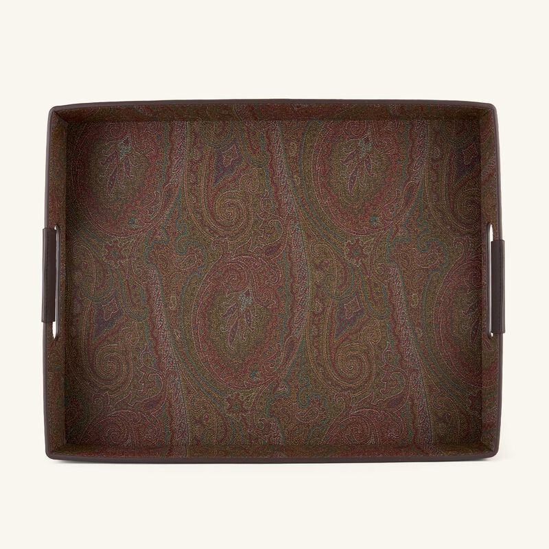 etro arnica serving tray square brown 41x32cm