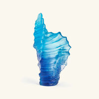 daum mer de corail vase small blue