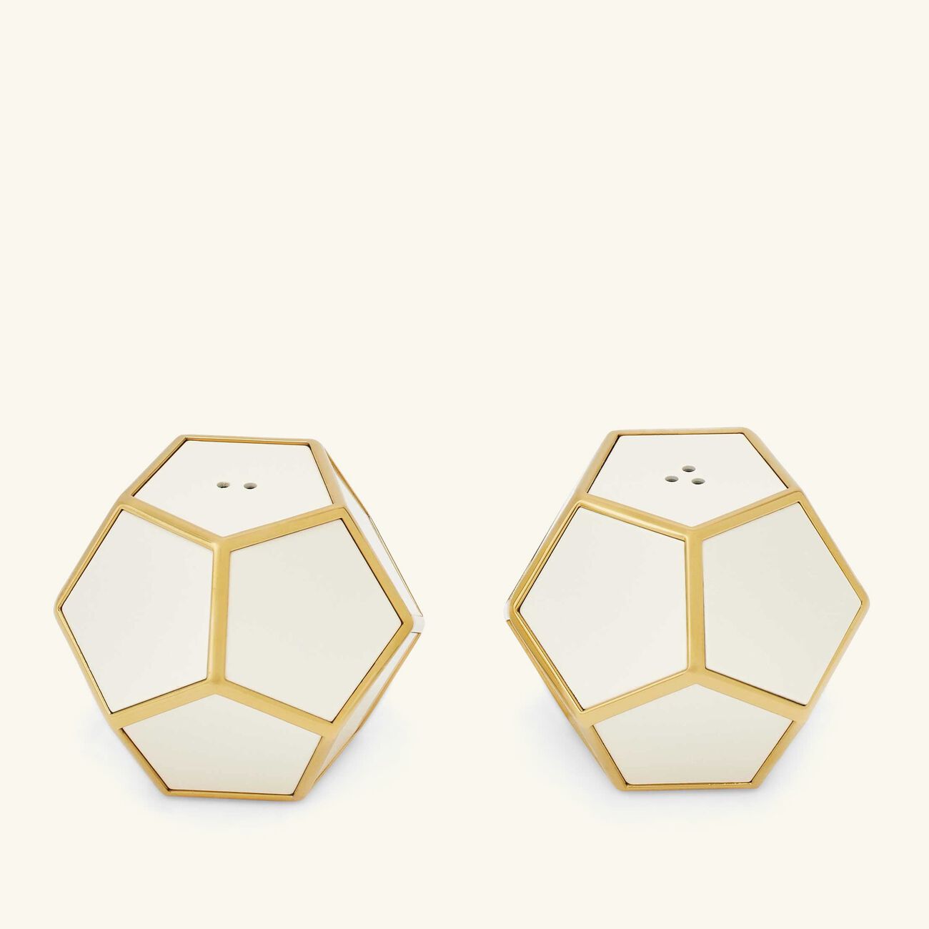 لوبجيه طقم بنتاجون مؤلف من مرشتين للتوابل أبيض