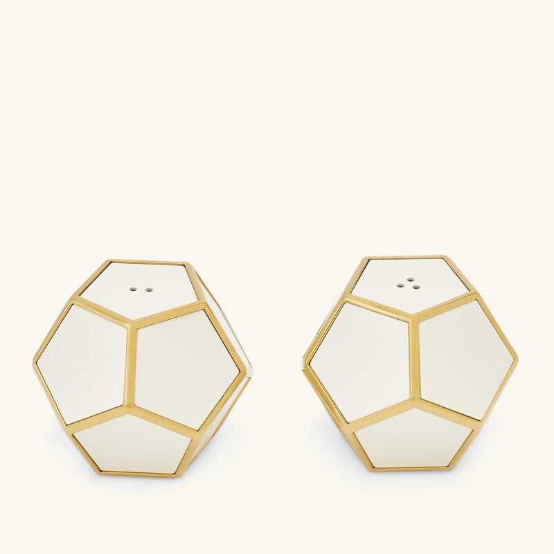 لوبجيه طقم بنتاجون مؤلف من مرشتين للتوابل أبيض