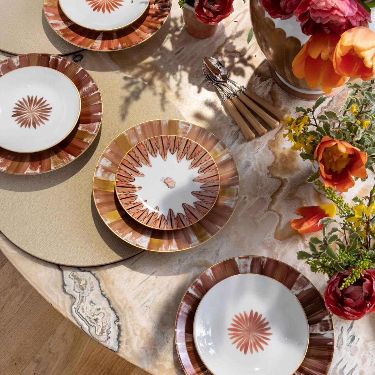 Palmyre Bread Plate Round Orange 15cm marie daage palmyre bread plate round orange 15cm