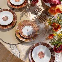 Palmyre Bread Plate Round Orange 15cm marie daage palmyre bread plate round orange 15cm