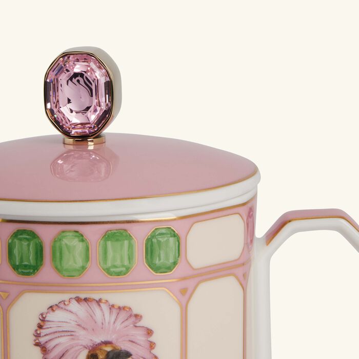 rosenthal idyllia mug with lid flycatcher pink