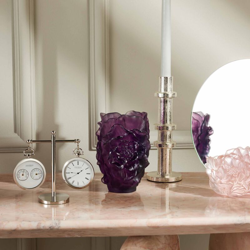 daum camellia vase small violet