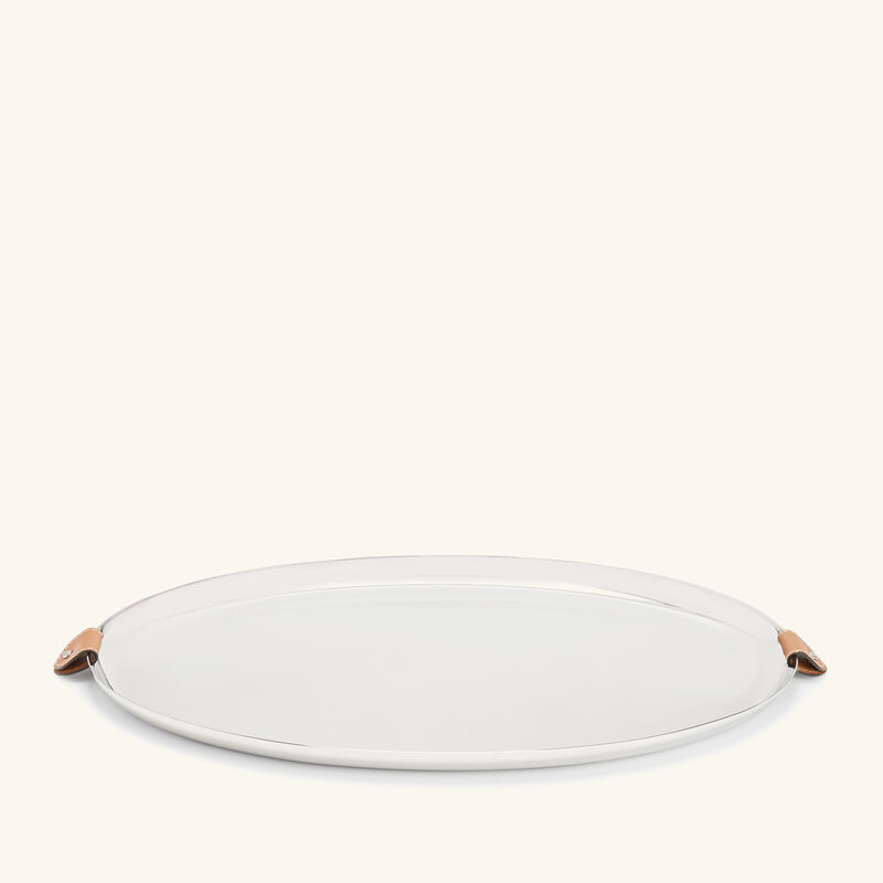 رالف لورين هوم صينية الضيافة وايت بيضاوية كبيرة من الستانلس ستيل