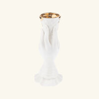 Gilded I-Scream Vase Small White jonathan adler gilded i scream vase small white