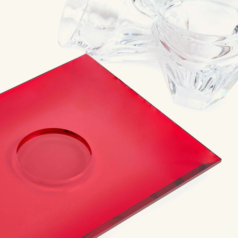 baccarat harcourt coffee set red