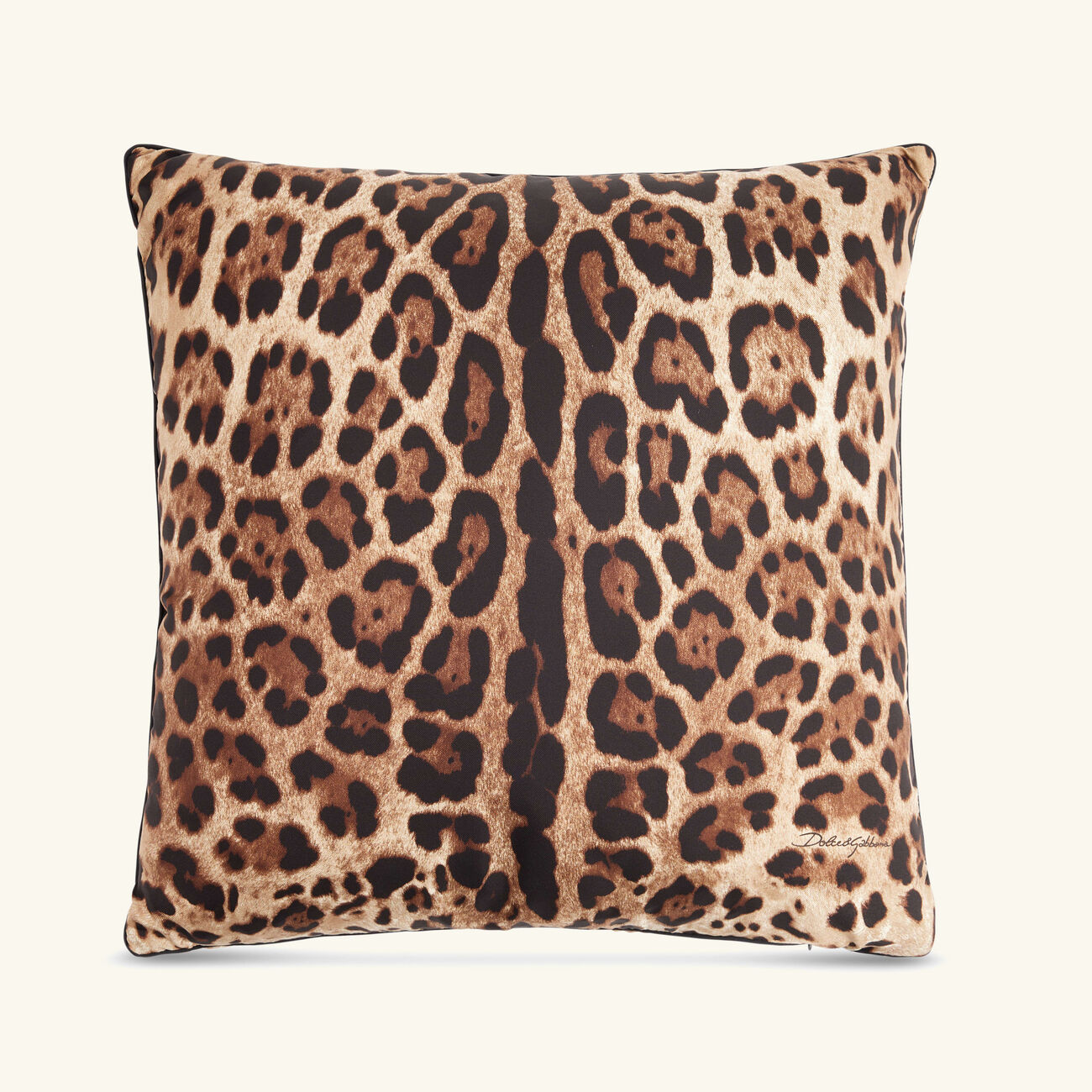 dolce gabbana casa silk twill pillow brown