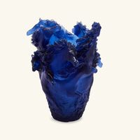 daum horses vase medium blue