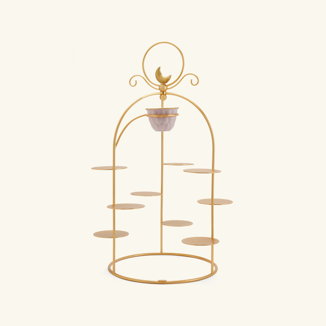 villari peacock extravaganza pastry stand   coffee cup holder gold