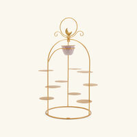 villari peacock extravaganza pastry stand   coffee cup holder gold