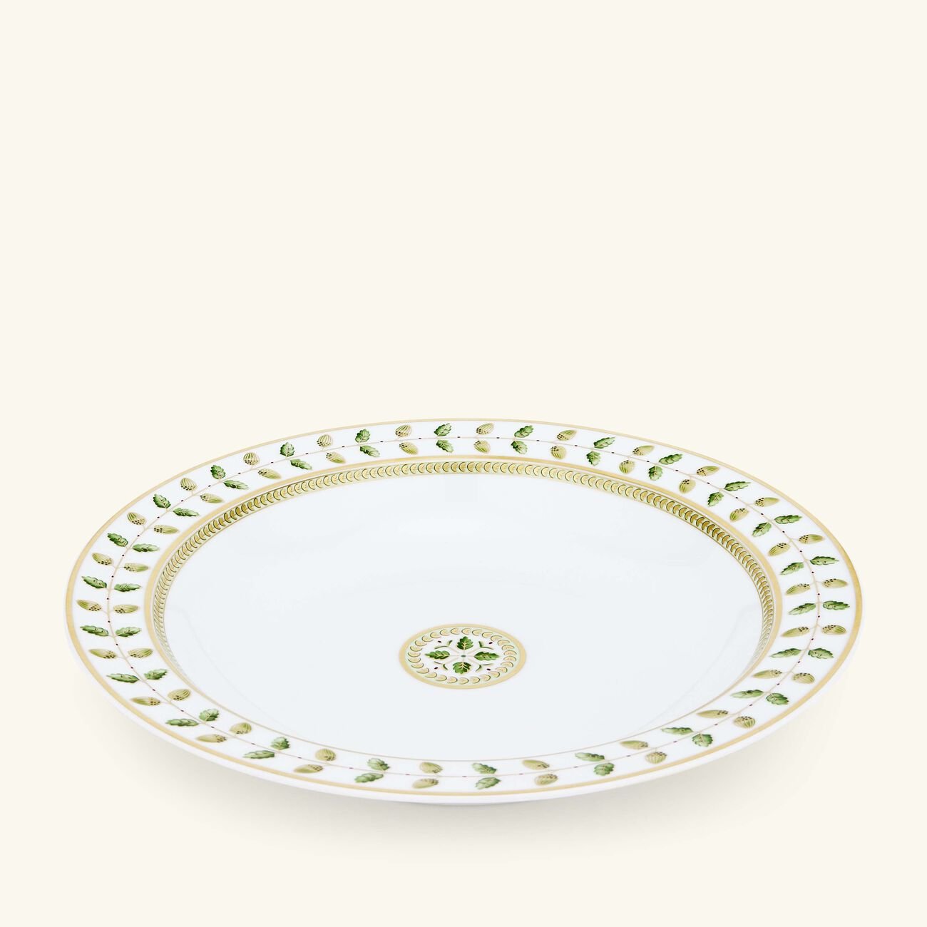 bernardaud constance deep dish round green 29cm