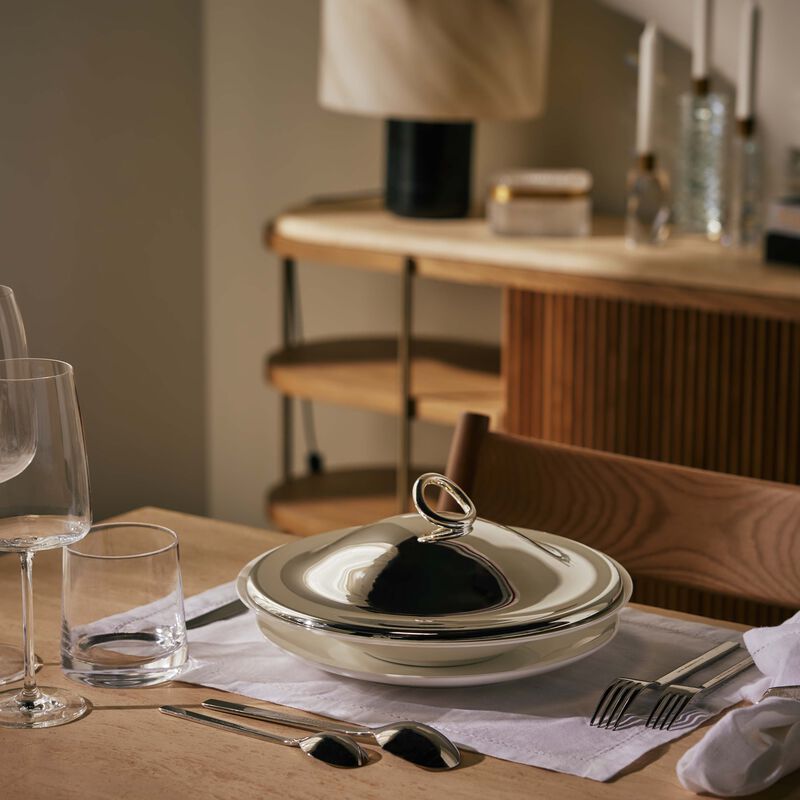 غطاء فيرتيجو دائري باللون الفضي 25 سم كريستوفل غطاء فيرتيجو دائري باللون الفضي 25 سم