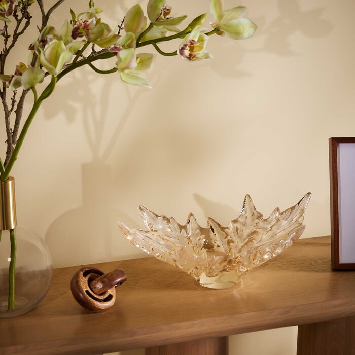 Champs-Élysées Centerpiece Large Gold lalique champs lys es centerpiece large gold