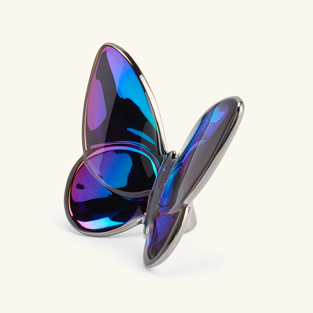 باكارا منحوتة بابيون لاكي على شكل فراشة زرقاء صغيرة