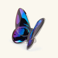 باكارا منحوتة بابيون لاكي على شكل فراشة زرقاء صغيرة