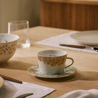Feerie Michael Cailloux Tea Cup & Saucer Blue bernardaud feerie michael cailloux tea cup saucer blue