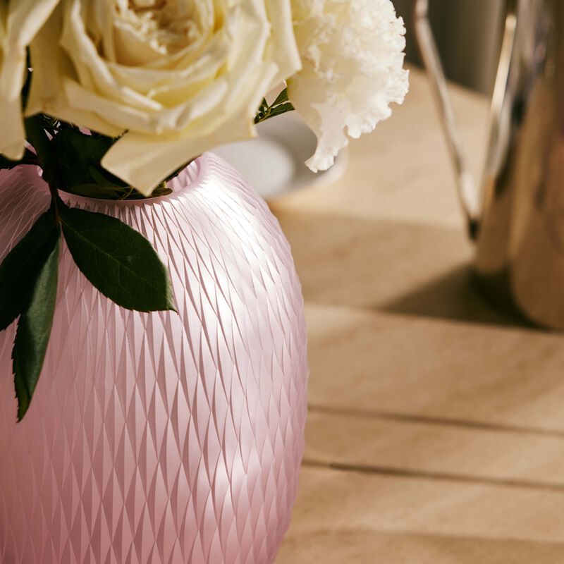 Metamorphosis Vase Round Medium Pink ruckl metamorphosis vase round medium pink