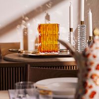 baccarat louxor vase rectangular small amber