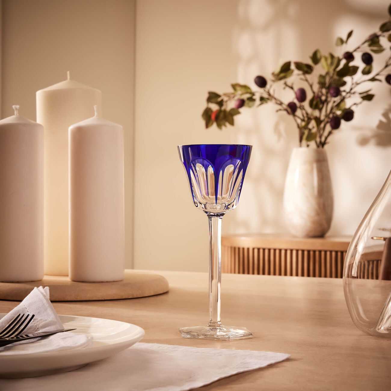 baccarat harcourt rhine wine glass clear