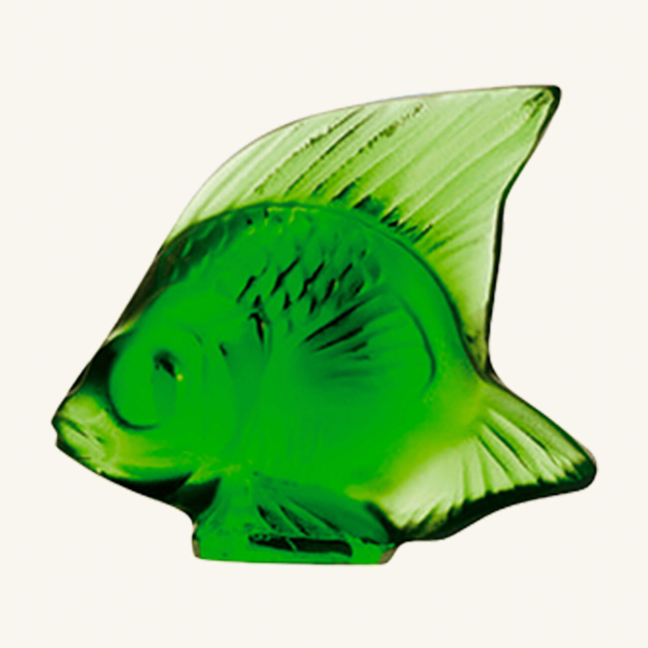 lalique green fish meadow sculpture