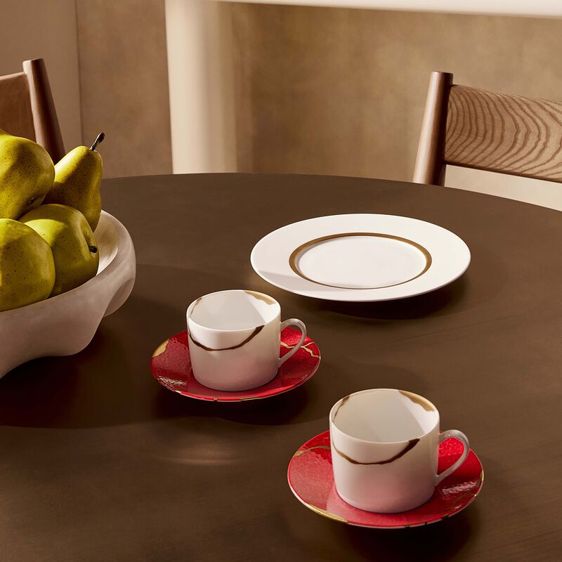 برناردو kintsugi rouge teacups and saucers   set of 2
