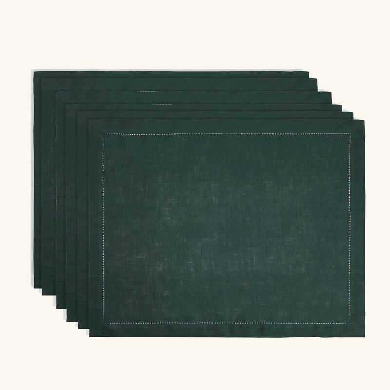 Feliz Placemat Dark Green Set Of 6 catherine denoual feliz placemat dark green set of 6