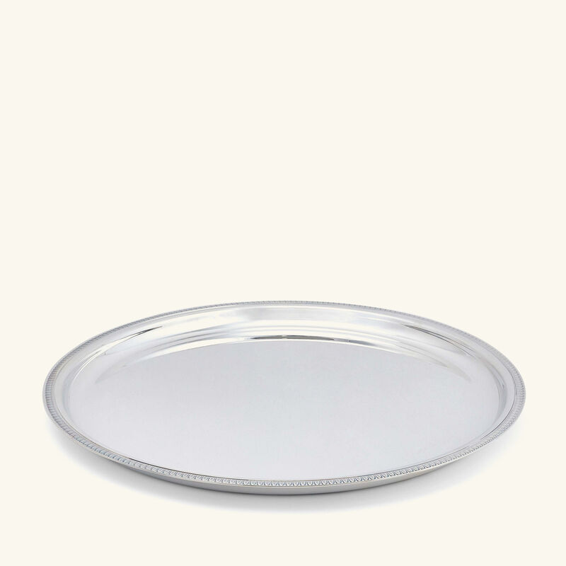 صينية الضيافة مالميزون دائرية كبيرة مطلية بالفضة كريستوفل صينية الضيافة مالميزون دائرية كبيرة مطلية بالفضة
