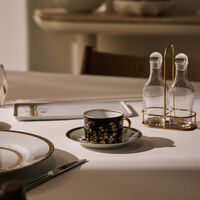 pinto paris kyoto tea cup and saucer black