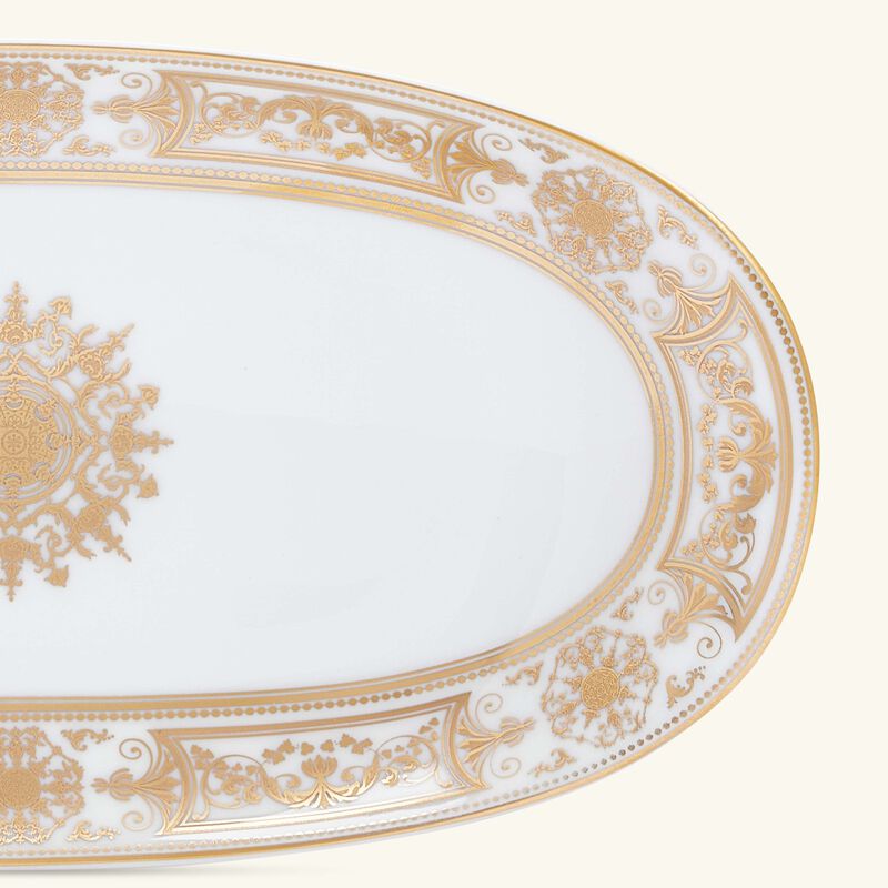 Aux Rois Serving Platter Oval Gold bernardaud aux rois serving platter oval gold