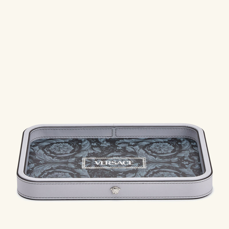 Barocco Trinket Tray Rectangular Small Grey versace barocco trinket tray rectangular small grey