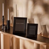 ralph lauren home penthouse garrett leather frame black 13x18 cm