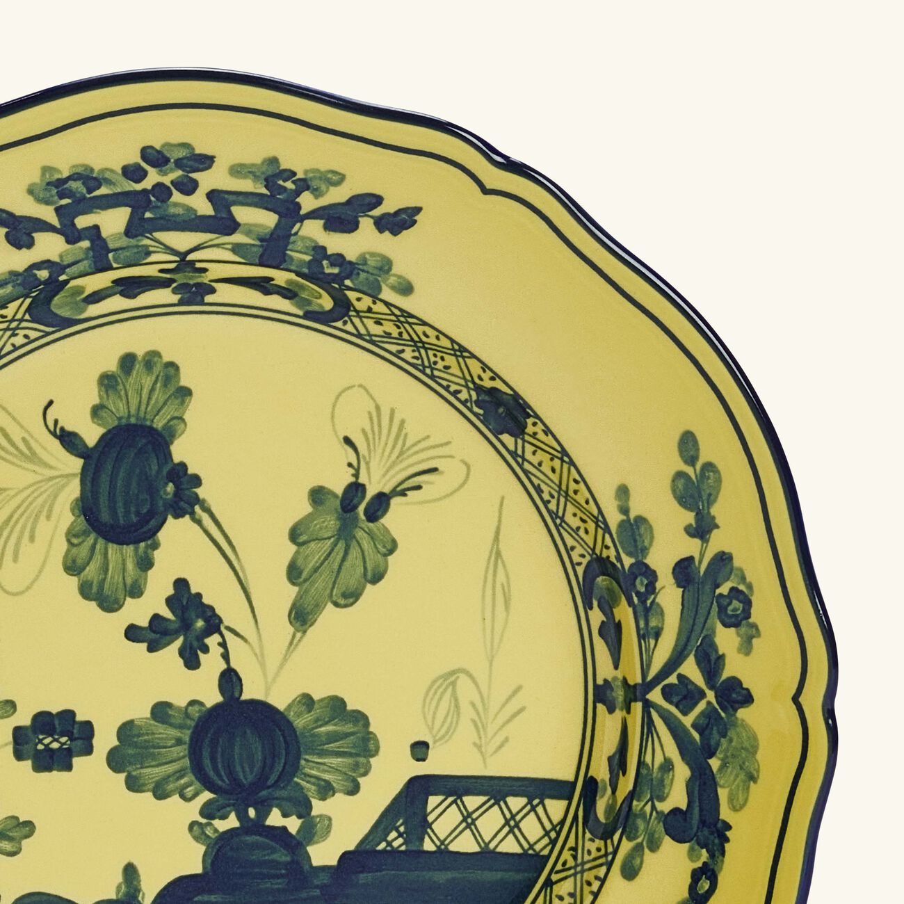 Antico Doccia Dessert Plate Round Yellow 21cm ginori 1735 antico doccia dessert plate round yellow 21cm