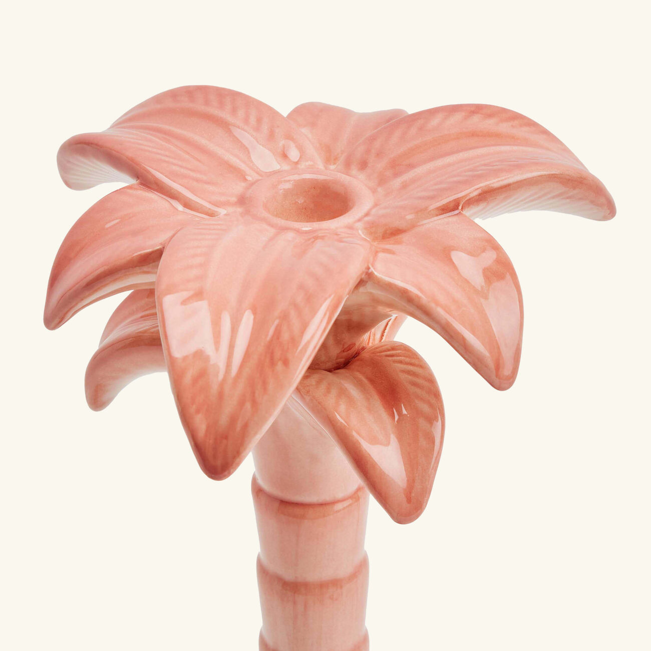 Palm Trees Candle Holder Medium Pink les ottomans palm trees candle holder medium pink