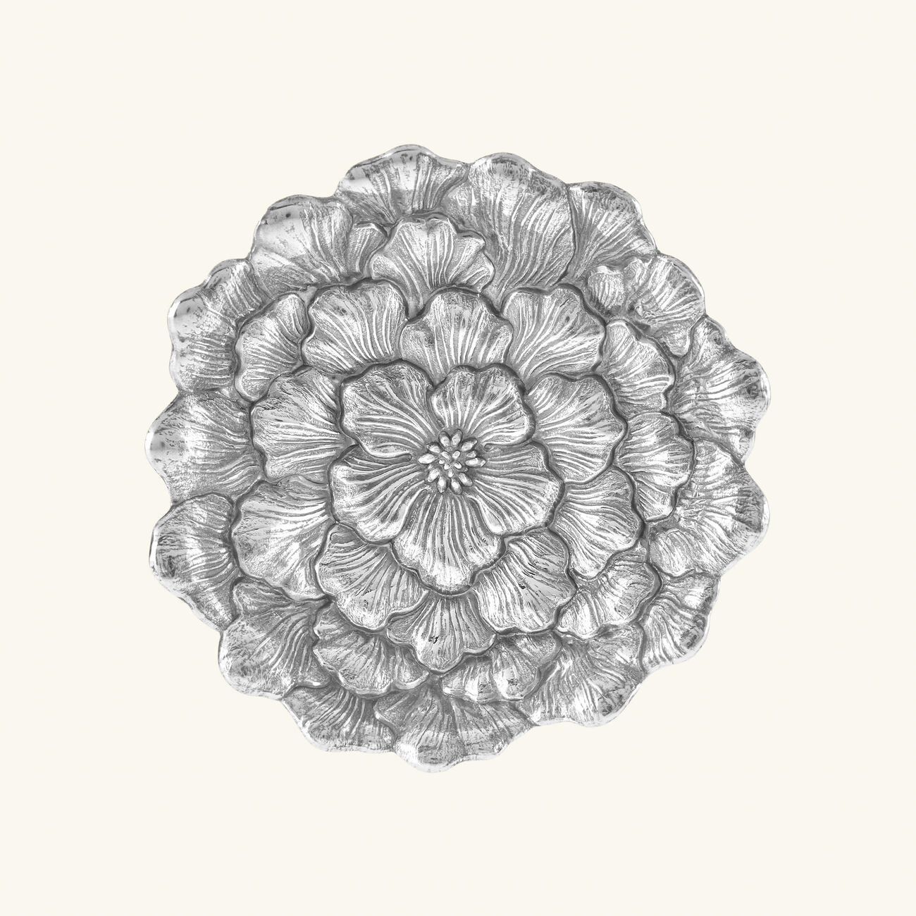 بوتشيلاتي وعاء على شكل زهرة الجاردينيا فضي بحجم صغير