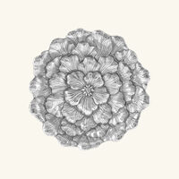 بوتشيلاتي وعاء على شكل زهرة الجاردينيا فضي بحجم صغير