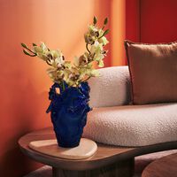 daum horses vase medium blue