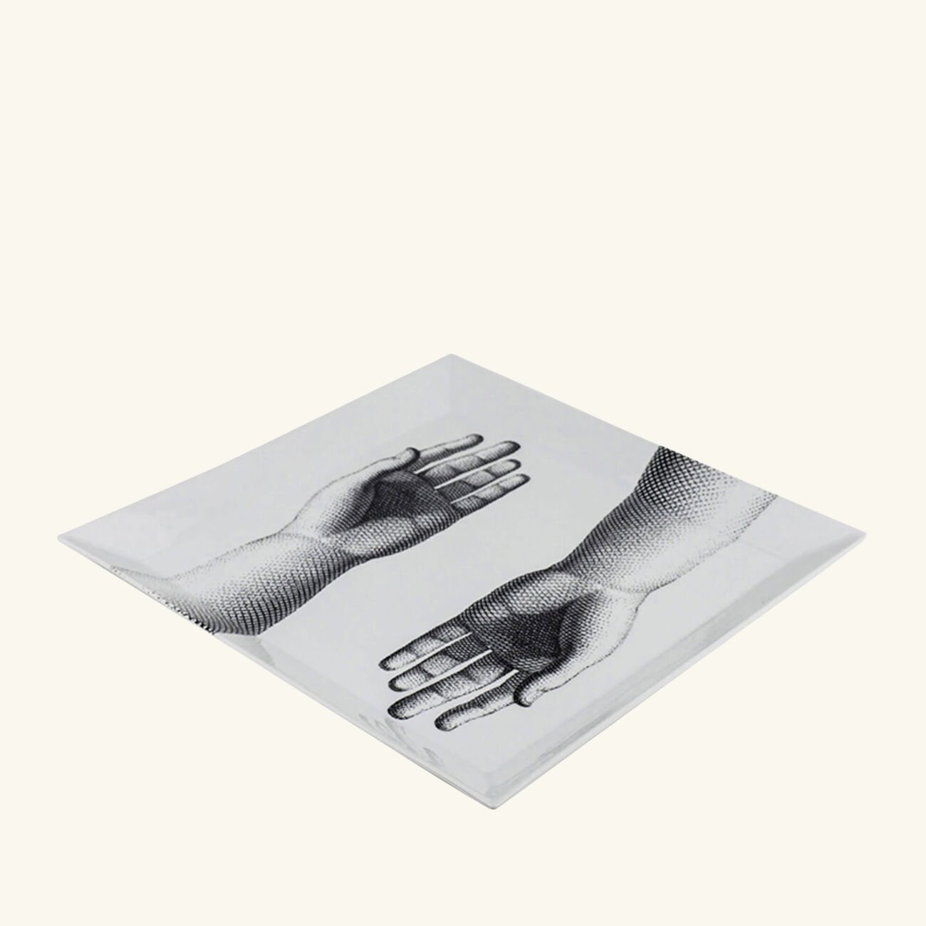 fornasetti mani tray square large grey