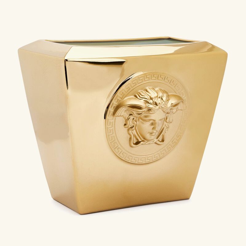 versace medusa vase small gold