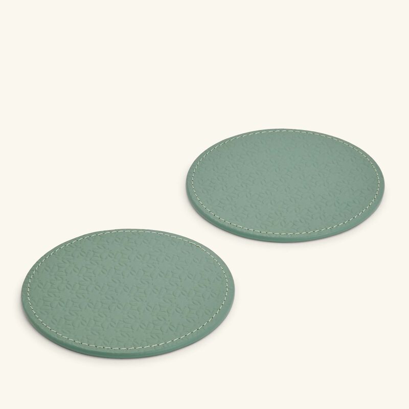 giobagnara elie saab monogram coaster agata green set of 2